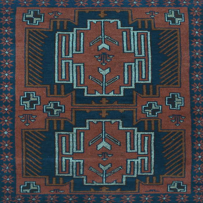 Square Persian Light Blue Traditional Rug, tr1293lblu