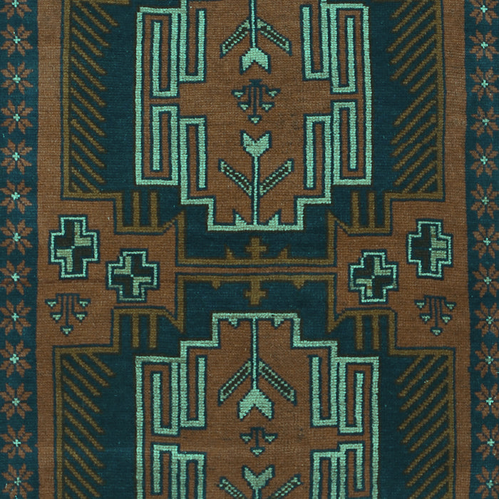 Machine Washable Persian Turquoise Traditional Area Rugs, wshtr1293turq