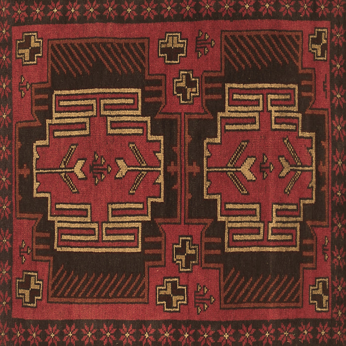 Square Persian Brown Traditional Rug, tr1293brn
