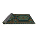 Sideview of Persian Turquoise Traditional Rug, tr1293turq
