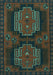 Persian Turquoise Traditional Rug, tr1293turq