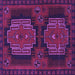Square Persian Purple Traditional Rug, tr1293pur