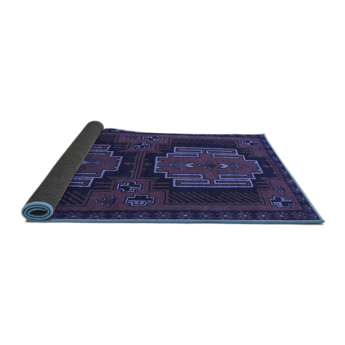 Sideview of Persian Blue Traditional Rug, tr1293blu