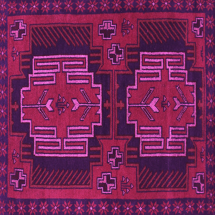 Square Machine Washable Persian Pink Traditional Rug, wshtr1293pnk