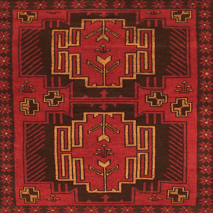 Serging Thickness of Persian Orange Traditional Rug, tr1293org