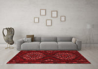 Machine Washable Persian Red Traditional Rug, wshtr1294red