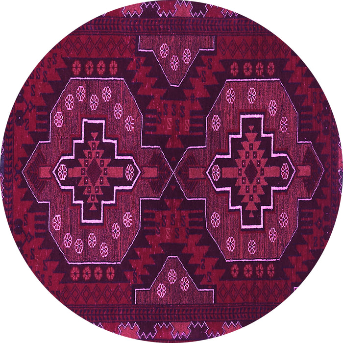 Round Persian Pink Traditional Rug, tr1294pnk