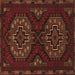 Square Machine Washable Persian Brown Traditional Rug, wshtr1294brn