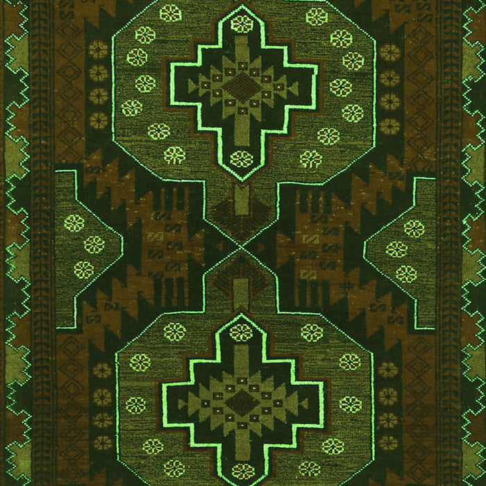 Serging Thickness of Machine Washable Persian Green Traditional Area Rugs, wshtr1294grn