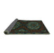 Sideview of Persian Turquoise Traditional Rug, tr1294turq