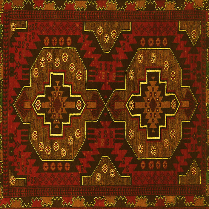 Square Persian Yellow Traditional Rug, tr1294yw