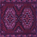 Square Persian Purple Traditional Rug, tr1294pur