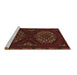 Sideview of Machine Washable Persian Brown Traditional Rug, wshtr1294brn