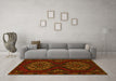 Machine Washable Persian Yellow Traditional Rug in a Living Room, wshtr1294yw