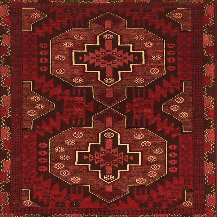 Round Machine Washable Persian Orange Traditional Area Rugs, wshtr1294org