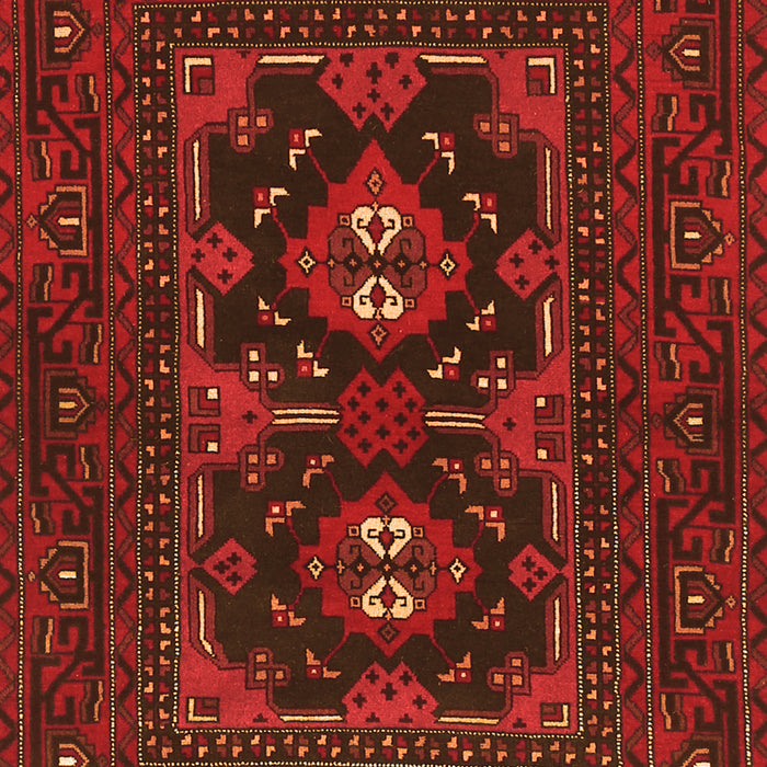 Serging Thickness of Machine Washable Persian Orange Traditional Area Rugs, wshtr1295org