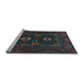 Sideview of Machine Washable Persian Light Blue Traditional Rug, wshtr1295lblu