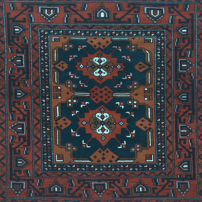 Square Persian Light Blue Traditional Rug, tr1295lblu