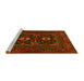 Sideview of Machine Washable Persian Yellow Traditional Rug, wshtr1295yw