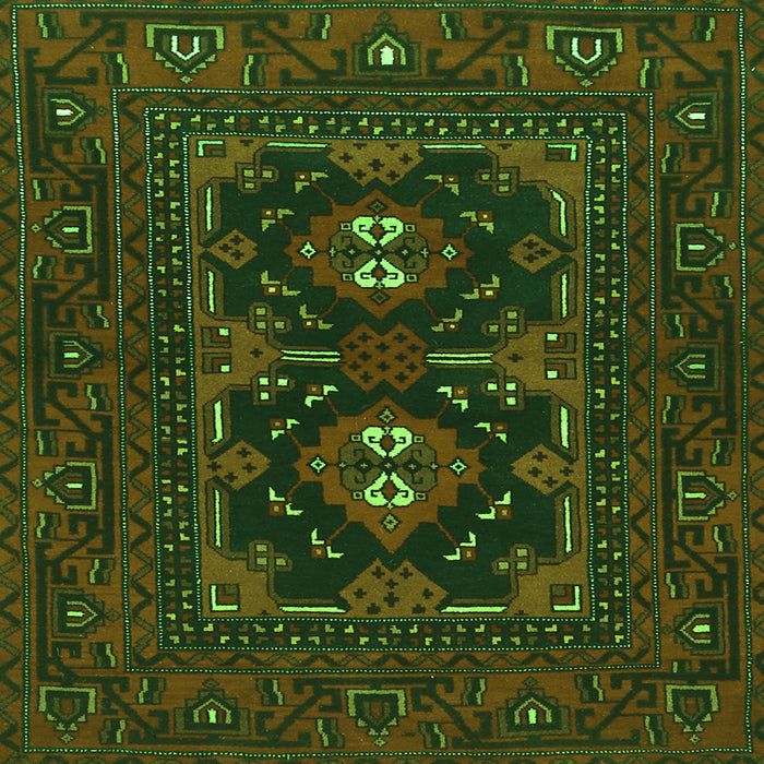 Serging Thickness of Persian Green Traditional Rug, tr1295grn