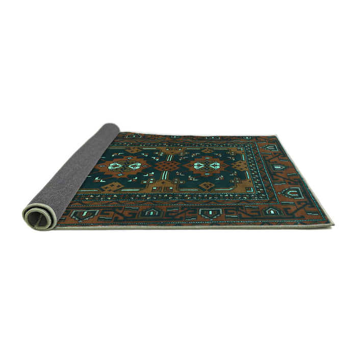 Sideview of Persian Turquoise Traditional Rug, tr1295turq