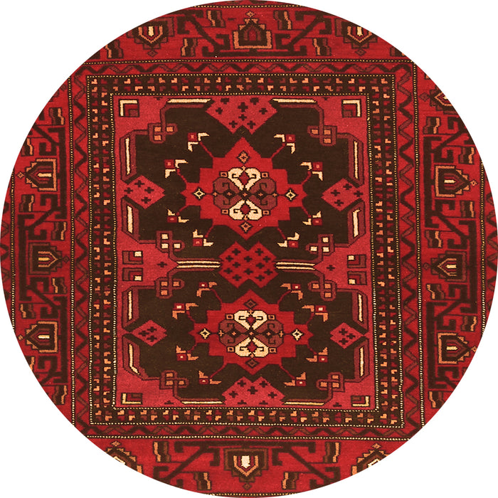 Square Persian Orange Traditional Rug, tr1295org