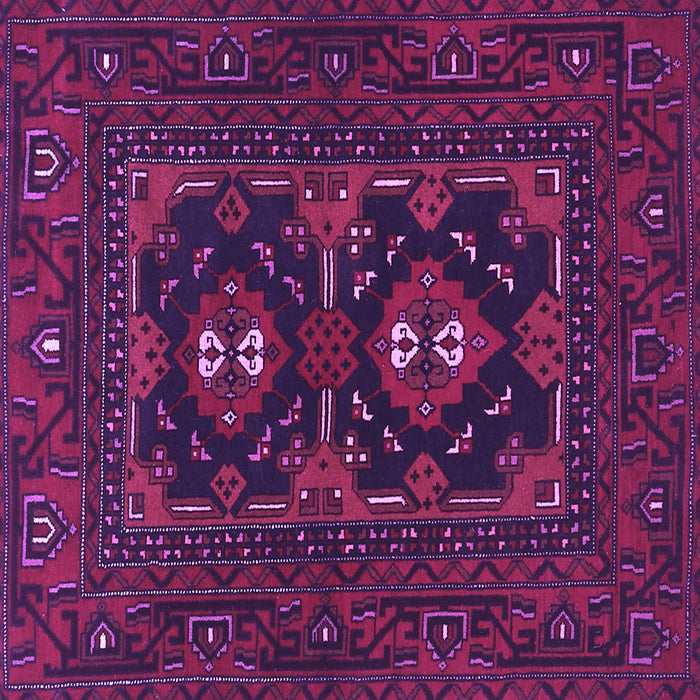 Square Persian Purple Traditional Rug, tr1295pur