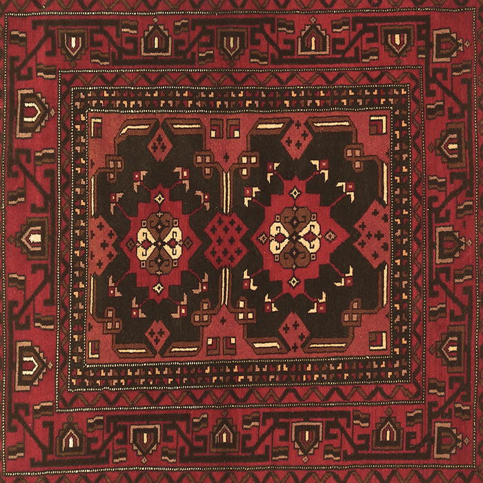 Square Persian Brown Traditional Rug, tr1295brn