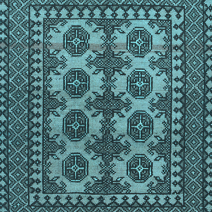 Machine Washable Southwestern Light Blue Country Rug, wshtr1296lblu