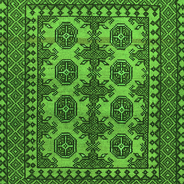 Serging Thickness of Machine Washable Southwestern Green Country Area Rugs, wshtr1296grn