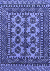 Southwestern Blue Country Rug, tr1296blu