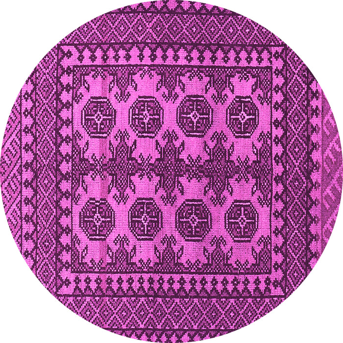 Round Southwestern Pink Country Rug, tr1296pnk