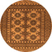 Square Southwestern Orange Country Rug, tr1296org