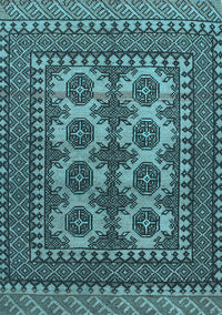 Southwestern Light Blue Country Rug, tr1296lblu