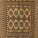 Square Southwestern Brown Country Rug, tr1296brn