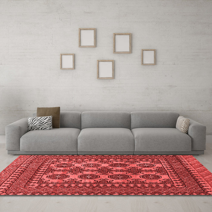 Country Red Washable Rugs