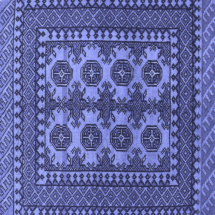 Square Southwestern Blue Country Rug, tr1296blu