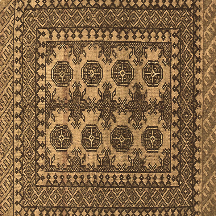 Square Machine Washable Southwestern Brown Country Rug, wshtr1296brn