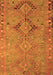 Serging Thickness of Machine Washable Persian Orange Traditional Area Rugs, wshtr1297org