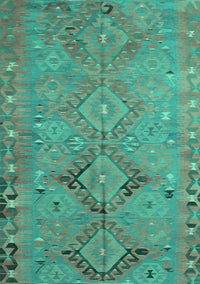 Persian Turquoise Traditional Rug, tr1297turq