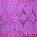 Square Machine Washable Persian Purple Traditional Area Rugs, wshtr1297pur