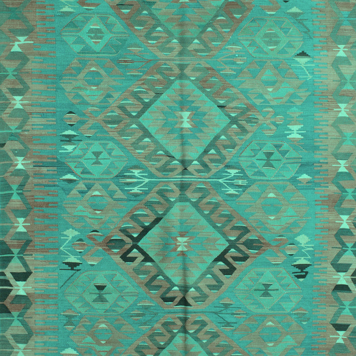 Machine Washable Persian Turquoise Traditional Area Rugs, wshtr1297turq