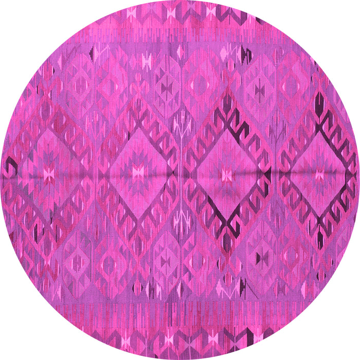 Round Persian Pink Traditional Rug, tr1297pnk