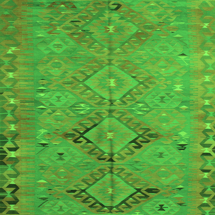 Serging Thickness of Persian Green Traditional Rug, tr1297grn