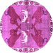 Round Persian Purple Traditional Rug, tr1298pur