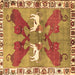 Square Persian Brown Traditional Rug, tr1298brn