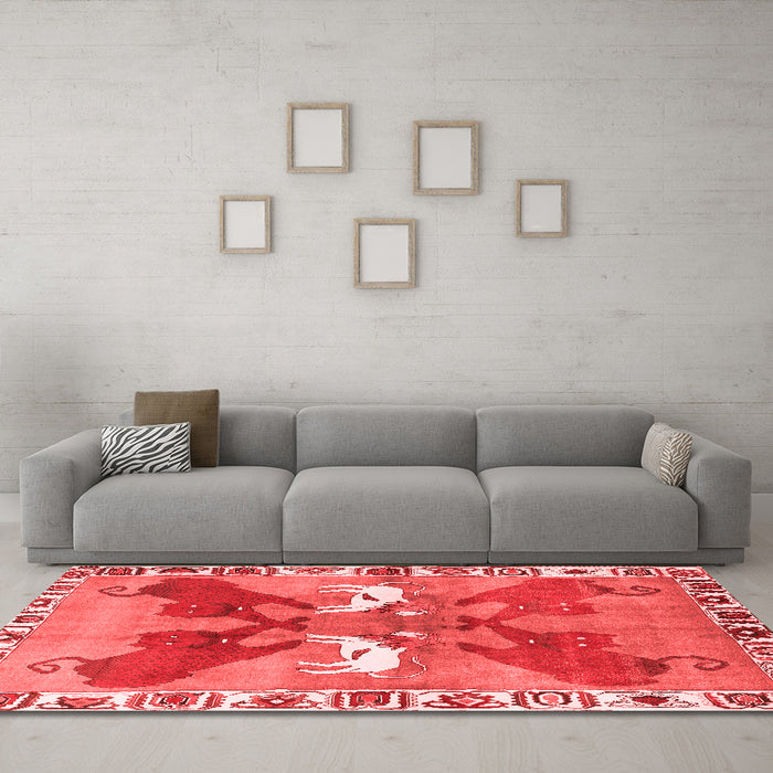 Traditional Red Washable Rugs