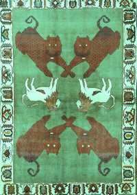 Persian Turquoise Traditional Rug, tr1298turq