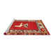 Sideview of Machine Washable Traditional Red Rug, wshtr1299