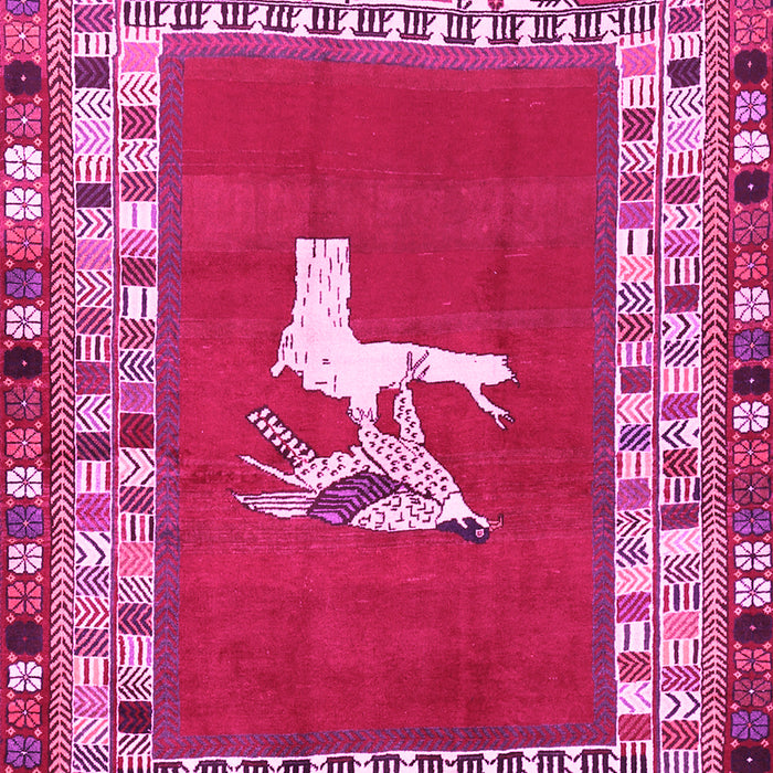 Machine Washable Persian Pink Traditional Rug, wshtr1299pnk